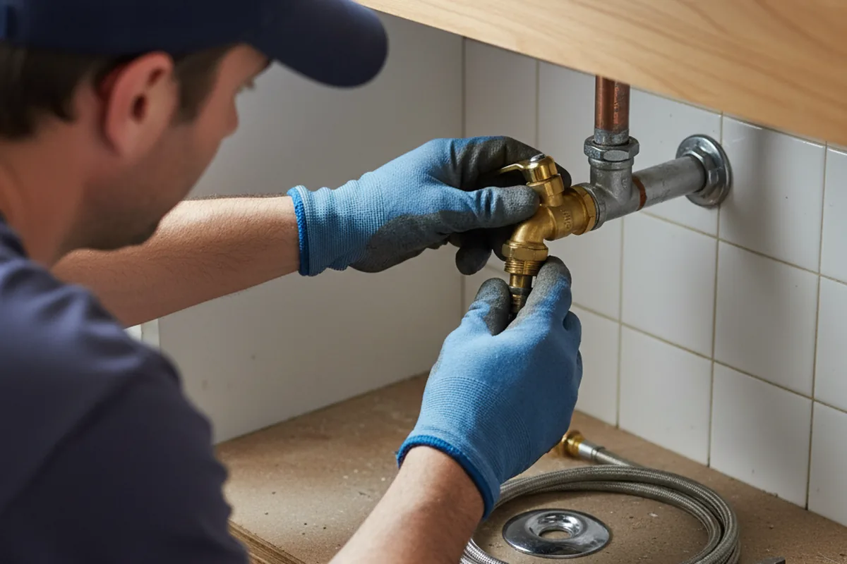 Shutoff valve and fitting work during Well Pump Repair in Custer
